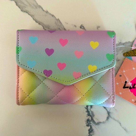 Betsey Johnson Accessories - New with Tags Pastel Ombré Rainbow Heart Luv Betsey Wallet by Betsey Johnson
